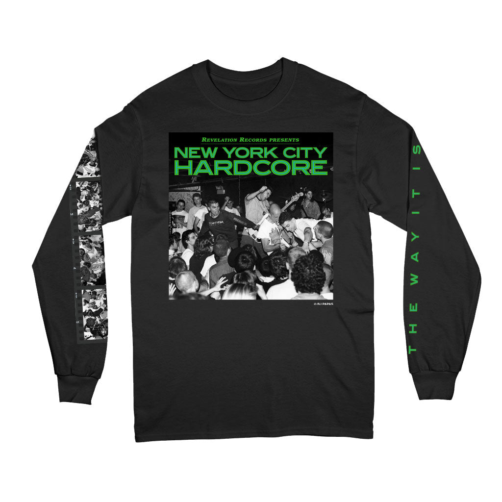 Revelation Records Gorilla Biscuits / BJ Papas New York City Hardcore: The Way It Is (Black) - Long Sleeve T-Shirt