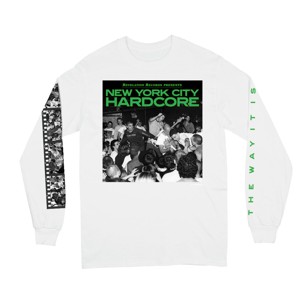 Revelation Records Gorilla Biscuits / BJ Papas New York City Hardcore: The Way It Is (White) - Long Sleeve T-Shirt